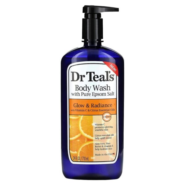 DR TEAL'S BODY WASH WITH PURE EPSOM SALT GLOW & RADIANCE